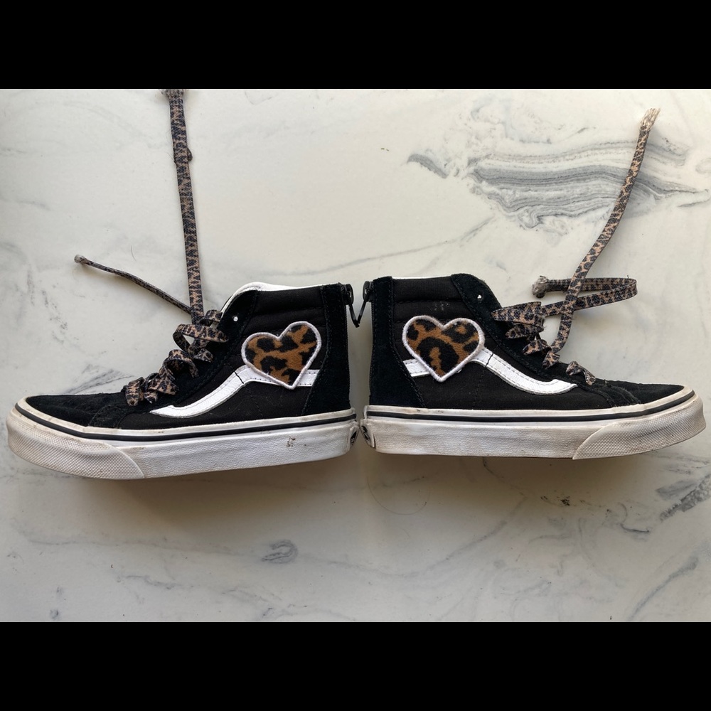 Kids Vans. Black high tops. Size 12